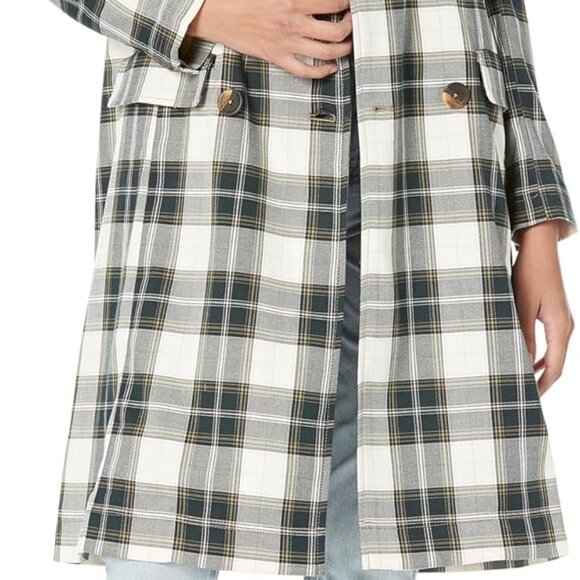 Free People Women’s Freddie Longline Blazer Plaid (Black, White, Grey, Pink) SM - Picture 13 of 14